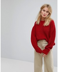 Maglione oversize rosso di Weekday