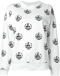 Maglione oversize stampato bianco e nero di Petit Bateau