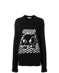 Maglione oversize stampato nero e bianco di McQ Alexander McQueen