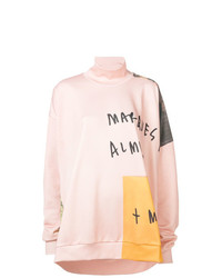 Maglione oversize stampato rosa di MARQUES ALMEIDA