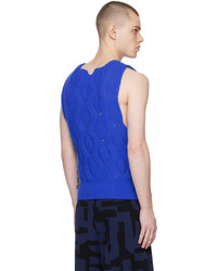 Maglione senza maniche azzurro di Dries Van Noten