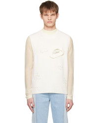 Maglione senza maniche bianco di Feng Chen Wang