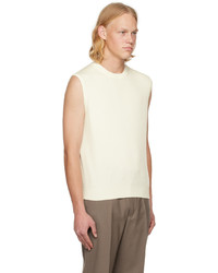Maglione senza maniche bianco di Second/Layer