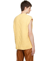 Maglione senza maniche giallo di Nanushka