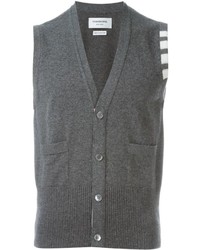 Maglione senza maniche grigio di Thom Browne