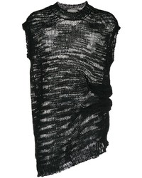 Maglione senza maniche nero di Yohji Yamamoto