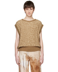 Maglione senza maniche stampato marrone chiaro di Andersson Bell