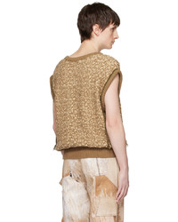 Maglione senza maniche stampato marrone chiaro di Andersson Bell