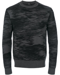 Maglione stampato grigio scuro di Jil Sander