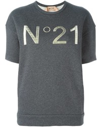 Maglione stampato grigio scuro di No.21