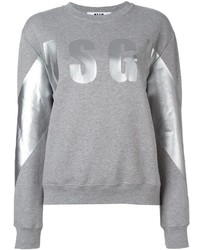 Maglione stampato grigio di MSGM