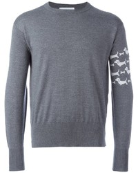 Maglione stampato grigio di Thom Browne