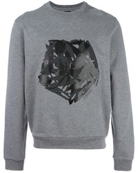 Maglione stampato grigio di Z Zegna