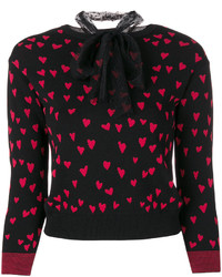 Maglione stampato nero di RED Valentino