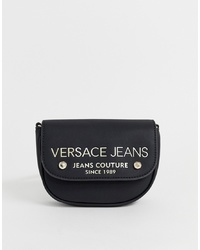Marsupio in pelle nero di Versace Jeans