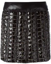 Minigonna con paillettes nera di Chanel