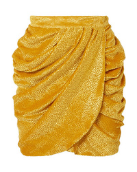 Minigonna di chiffon gialla