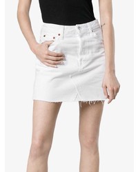 Minigonna di jeans bianca di RE/DONE