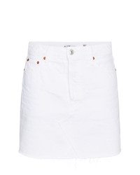 Minigonna di jeans bianca di RE/DONE