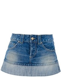 Minigonna di jeans blu di Dondup