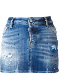Minigonna di jeans blu di Dsquared2