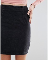 Minigonna di jeans nera