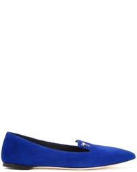 Mocassini eleganti in pelle blu di Giuseppe Zanotti Design