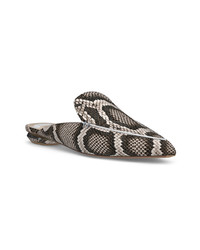 Mocassini eleganti in pelle con stampa serpente grigi di Nicholas Kirkwood