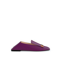 Mocassini eleganti in pelle viola melanzana di Sergio Rossi