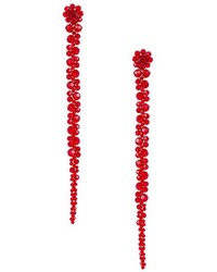 Orecchini con perline a fiori rossi di Simone Rocha