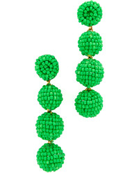 Orecchini con perline verde menta