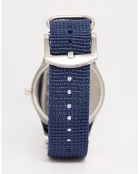 Orologio di tela blu scuro di Reclaimed Vintage
