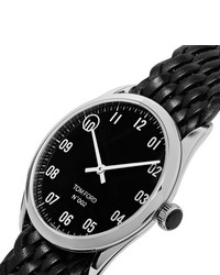 Orologio in pelle nero di Tom Ford Timepieces