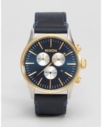 Orologio in pelle nero di Nixon