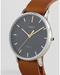 Orologio in pelle terracotta di Timex
