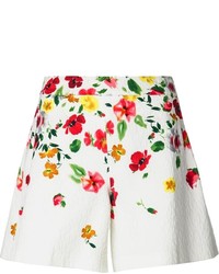 Pantaloncini a fiori bianchi di Oscar de la Renta
