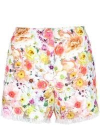 Pantaloncini a fiori multicolori di MSGM