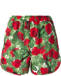 Pantaloncini a fiori verdi
