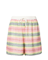Pantaloncini a righe orizzontali multicolori di Ashish