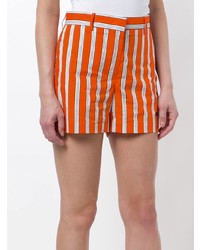 Pantaloncini a righe verticali arancioni di MSGM