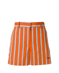 Pantaloncini a righe verticali arancioni di MSGM