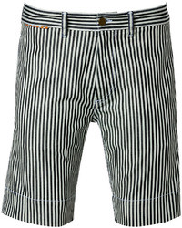 Pantaloncini a righe verticali bianchi e neri