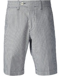 Pantaloncini a righe verticali bianchi e neri di Corneliani
