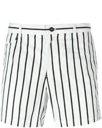 Pantaloncini a righe verticali bianchi di Dolce & Gabbana