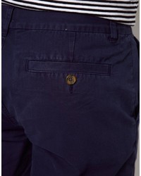 Pantaloncini a righe verticali blu scuro di Asos