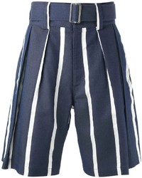Pantaloncini a righe verticali blu scuro di E. Tautz