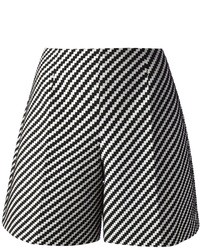 Pantaloncini a righe verticali neri e bianchi di Carven