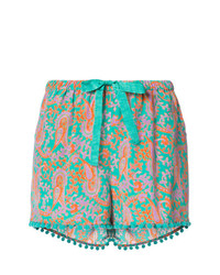 Pantaloncini con stampa cachemire multicolori di Figue