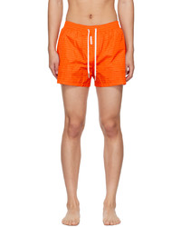 Pantaloncini da bagno stampati arancioni di DSQUARED2