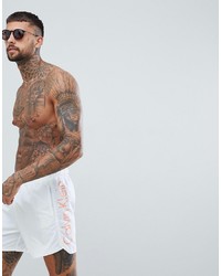 Pantaloncini da bagno stampati bianchi di Calvin Klein